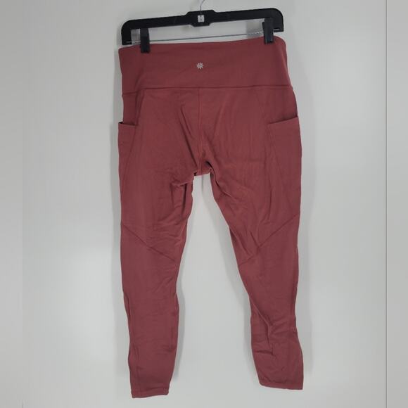 Athleta Antique Burgandy Stash Pocket Salutation Tight Leggings LP - Picture 5 of 10